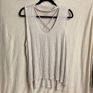Beige chocker neck top